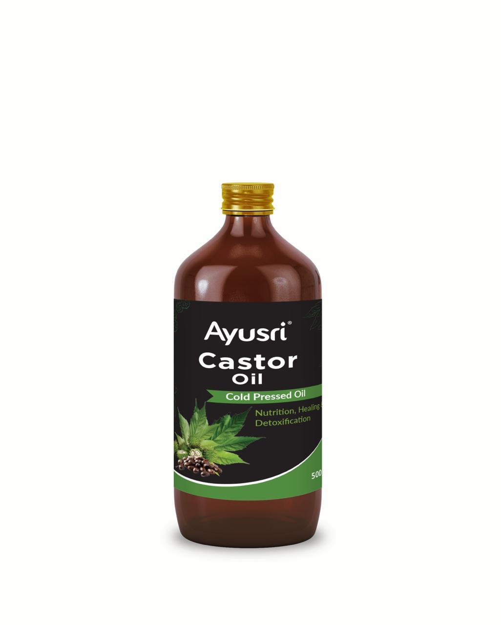 Касторовое масло холодного отжима 500 мл,Castor Oil AYUSRI)
