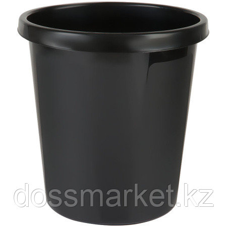 Корзина для мусора СТАММ 9 литров, цельная, черная - фото 1 - id-p116497843