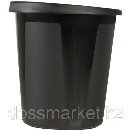 Корзина для мусора СТАММ 9 литров, цельная, черная - фото 2 - id-p116497843