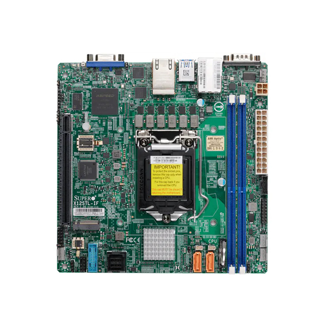 Материнская плата сервера Supermicro X12STL-IF-O, поддержка процессоров Intel, PCIe 4.0, IPMI, SATA 6Gb/s