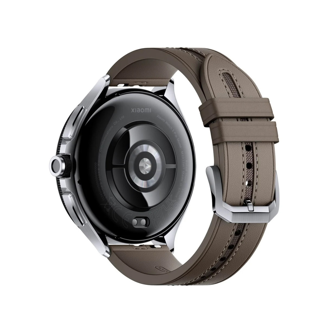 Смарт-часы Xiaomi Watch 2 Pro-Bluetooth в серебристом корпусе с кожаным ремешком, цвет - коричневый. - фото 3 - id-p116495282