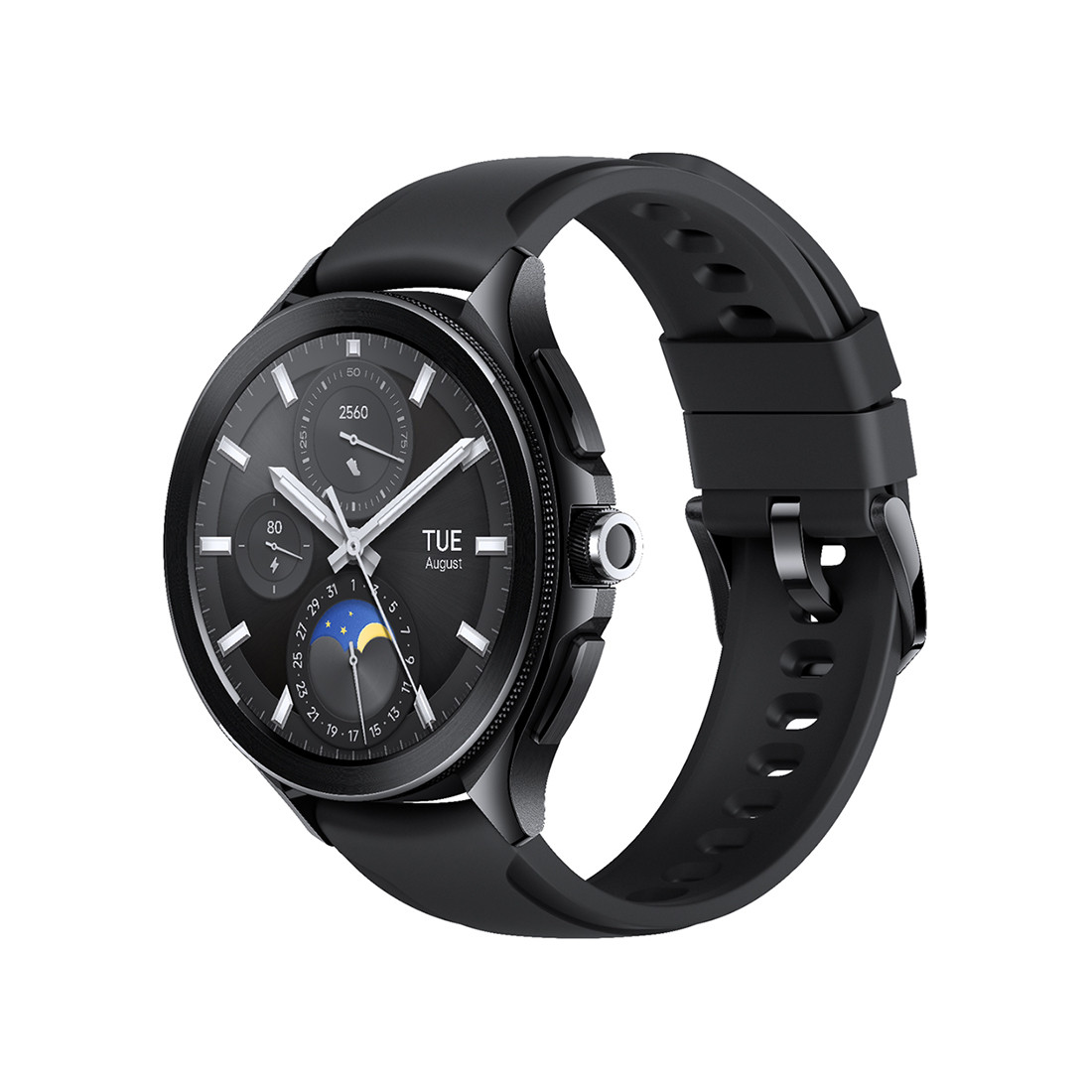 Смарт-часы Xiaomi Watch 2 Pro, Чёрный корпус с черным фторкаучуковым ремешком - фото 1 - id-p116495283