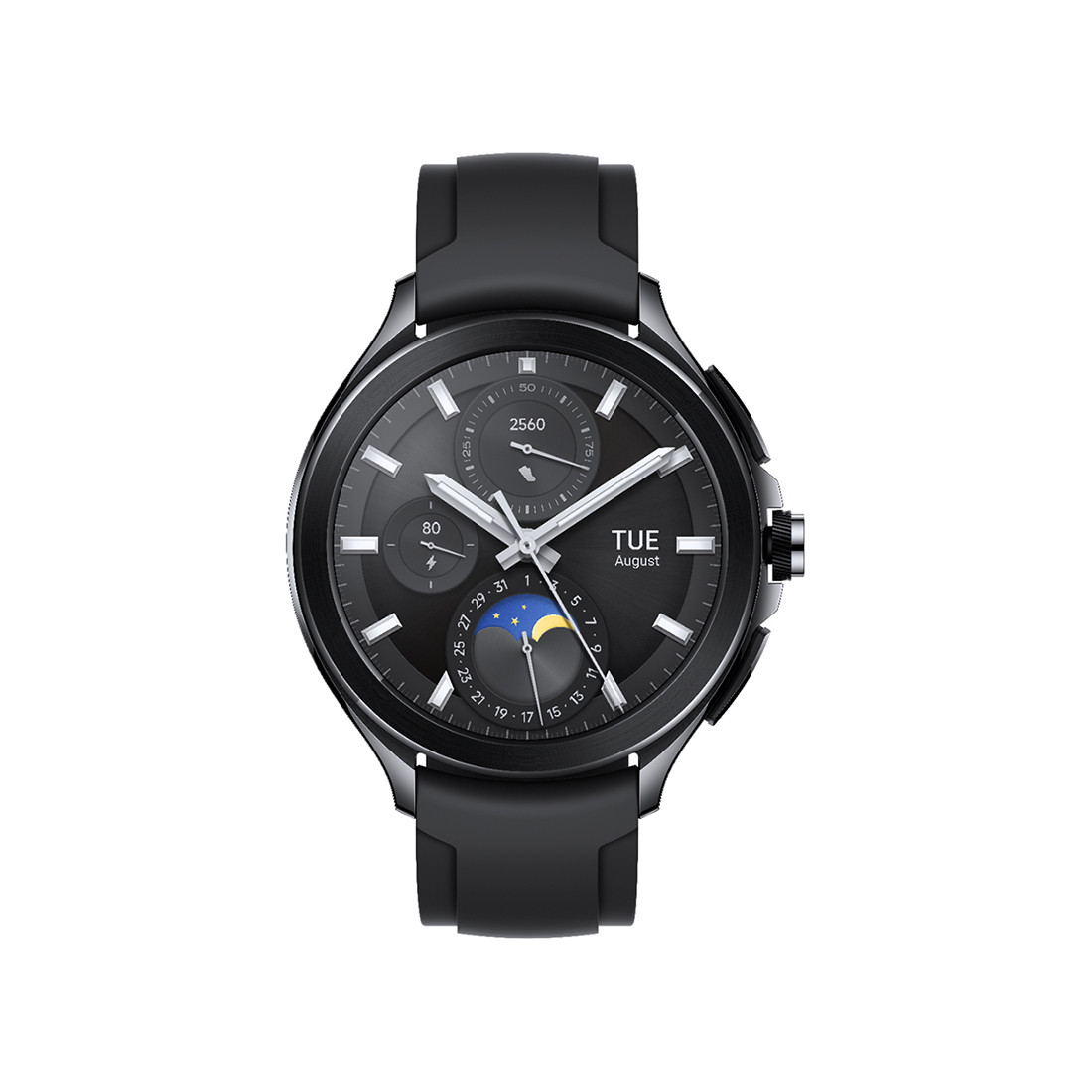 Смарт-часы Xiaomi Watch 2 Pro, Чёрный корпус с черным фторкаучуковым ремешком - фото 2 - id-p116495283
