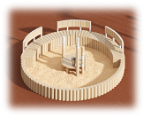 Круглая песочница со скамьей - фото 1 - id-p116498415