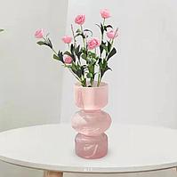 Ваза для цветов 19см розовая