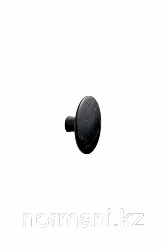 Ручка кнопка CLOUD Ø 48мм, отделка дуб натуральный черный - фото 1 - id-p116498391