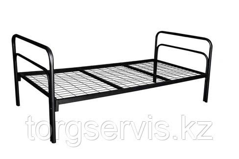 Кровать металлическая односпальная С-1- кровать для рабочих, строителей, общежитий - фото 1 - id-p116493021