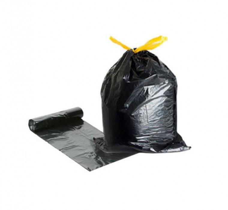 Пакеты для мусора с завязками 35 литров CareExc полиэтиленовые ПВД черные мусорные мешки - фото 2 - id-p116498888
