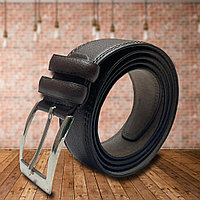 Ремень мужской кожаный темно-коричневый