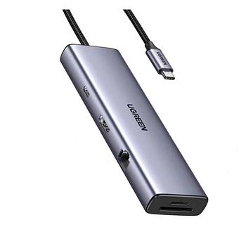 Разветвитель портов Ugreen CM498 3 x USB-A,Type-C, HDMI, VGA,SD, microSD, LAN 15600