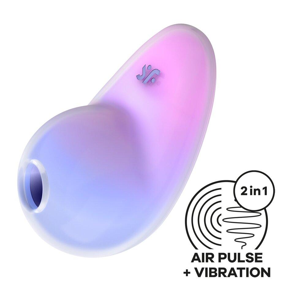 Клиторальный стимулятор Satisfyer Pixie Dust (воздушная стимуляция + вибрация) розово-голубой