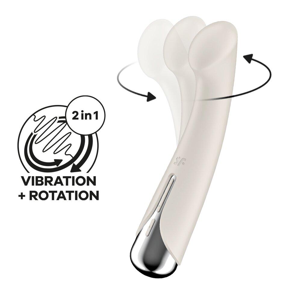 Вибратор для точки G с ротацией Satisfyer Spinning G-Spot 1 бежевый