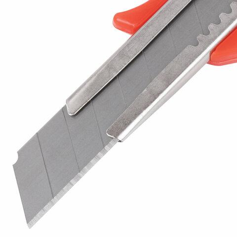 Нож канцелярский 18 мм STAFF "Profit", усиленный, металлические направляющие, автофиксатор, ассорти - фото 5 - id-p116499454