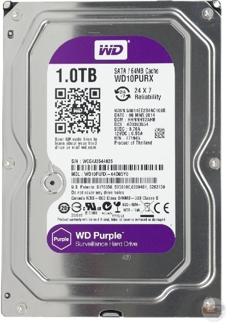 HDD Western Digital WD10PURX 1000 ГБ - фото 1 - id-p116494842