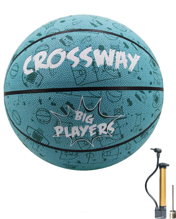 Мяч баскетбольный Crossway, indoor/outodoor (р.7, голубой) SPL3911