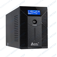 UPS SVC W-600, 600 VA, 360W, 2х12V, 9Ah, AVR, USB, RJ-45, 2 розет.