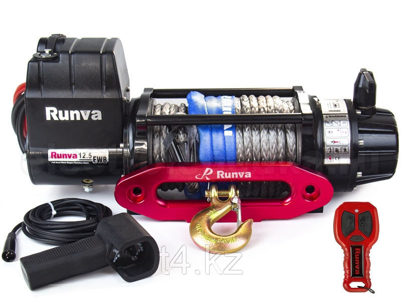 Лебёдка с синтетическим тросом 5680 кг / 12500 lbs 12V - RUNVA