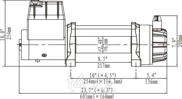 Лебёдка электрическая RUNVA с синтетическим тросом