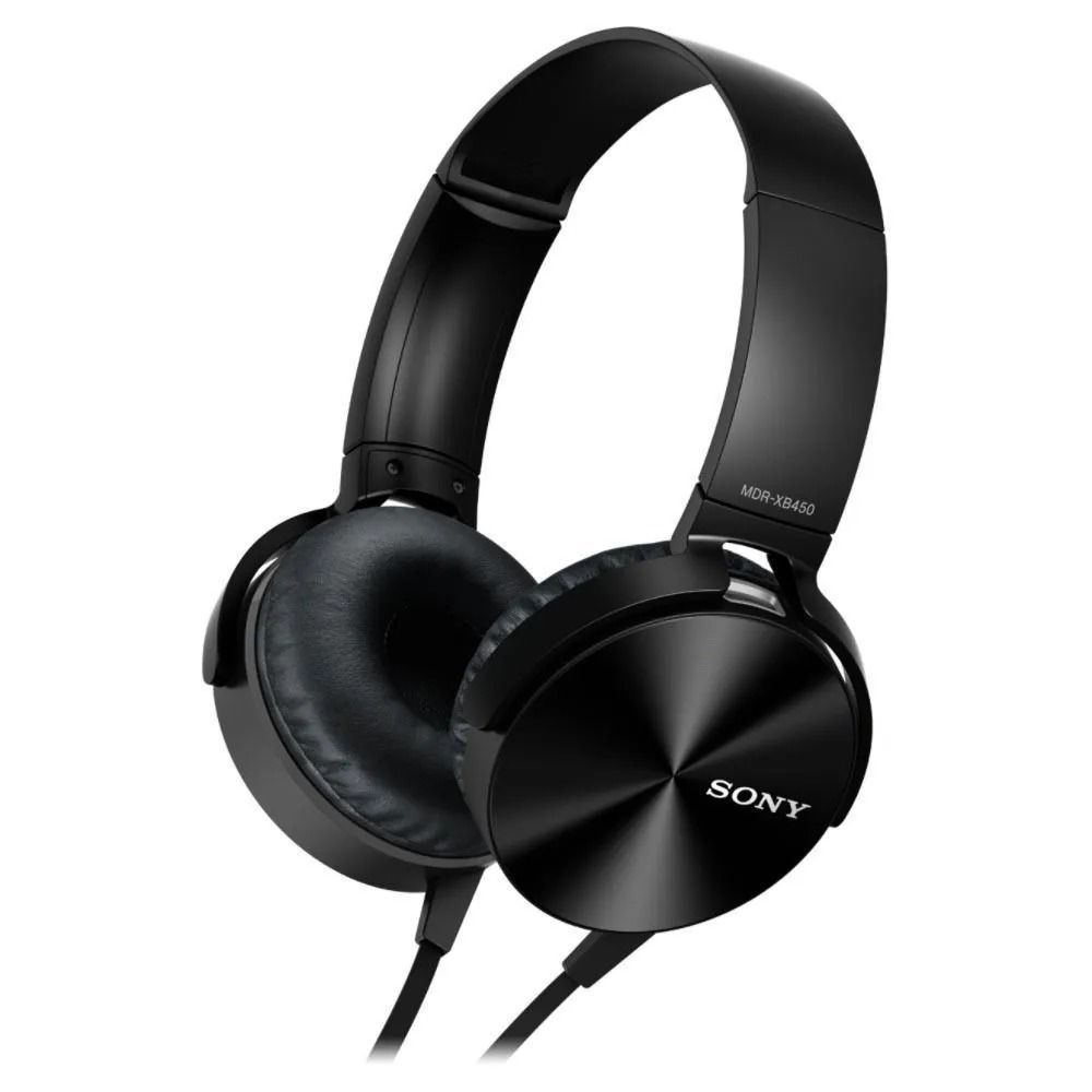 Гарнитура Sony MDR-XB450AP Extra Bass, 5Hz-22kHz, 24 Om, 102dB, mic 20Hz-20kHz, 1.2m, Black - фото 1 - id-p116507975