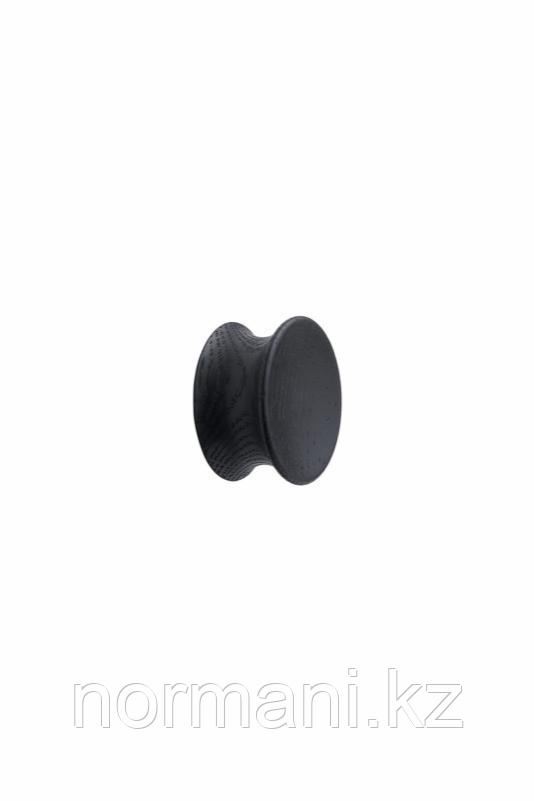 Ручка кнопка PULLEY Wood Ø 45мм, отделка дуб черный