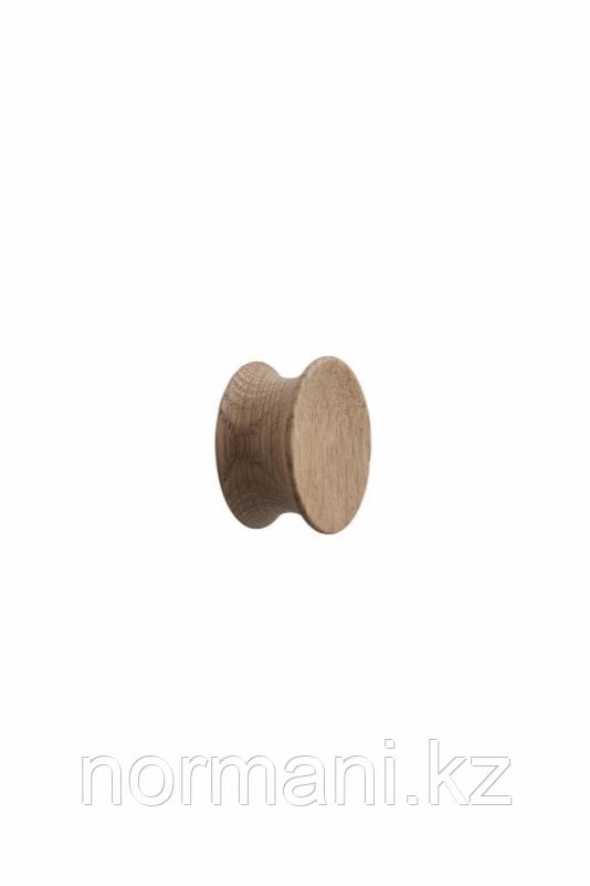 Ручка кнопка PULLEY Wood Ø 45мм, отделка дуб натульаный