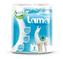 Бумажные полотенца Snow Lama 2сл белые (2рул/упак)