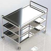Сервисная тележка из нержавеющей стали