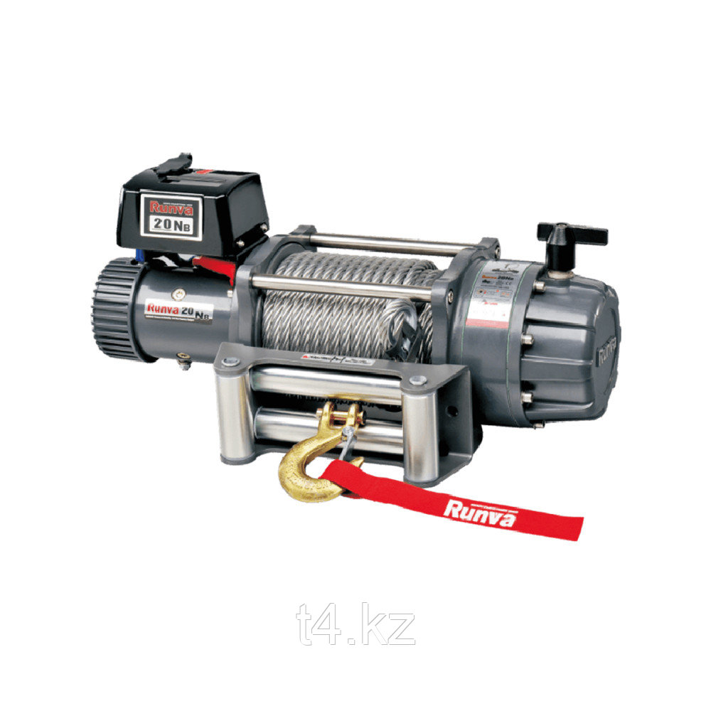 Лебёдка со стальным тросом 9072 кг / 20000 lbs 12V - RUNVA