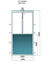 Гидрозатвор глубинный ГС 150х200, с винтоподъёмником 2.5в