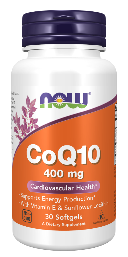 CoQ10 400 mg, 30 softgels, NOW - фото 1 - id-p116514928