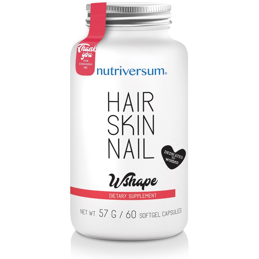 Wshape - Hair Skin Nail, 60 softgel caps, Nutriversum - фото 1 - id-p116515002