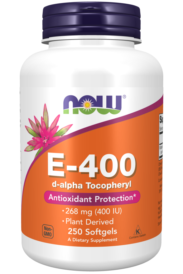 E-400 d-alpha Tocopherols, 250 softgels, NOW - фото 1 - id-p116515007