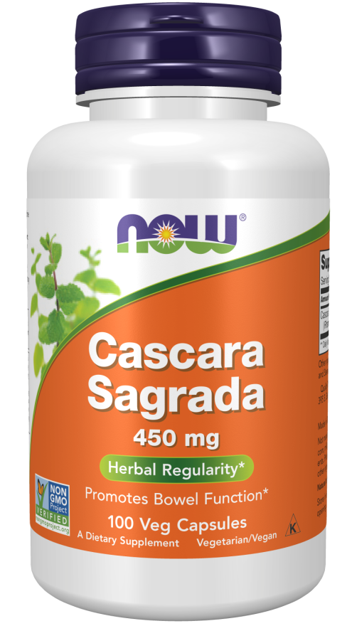 Cascara Sagrada 450 mg, 100 veg.caps, NOW - фото 1 - id-p116515010