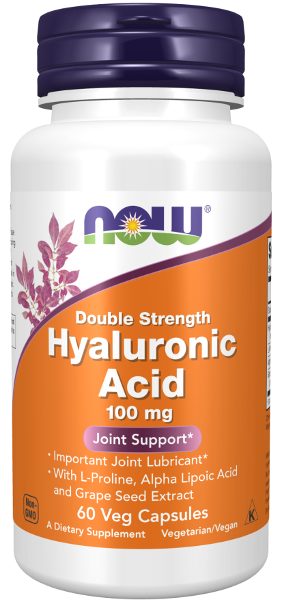 Hyaluronic Acid 100 mg, 60 veg caps, NOW - фото 1 - id-p116515102