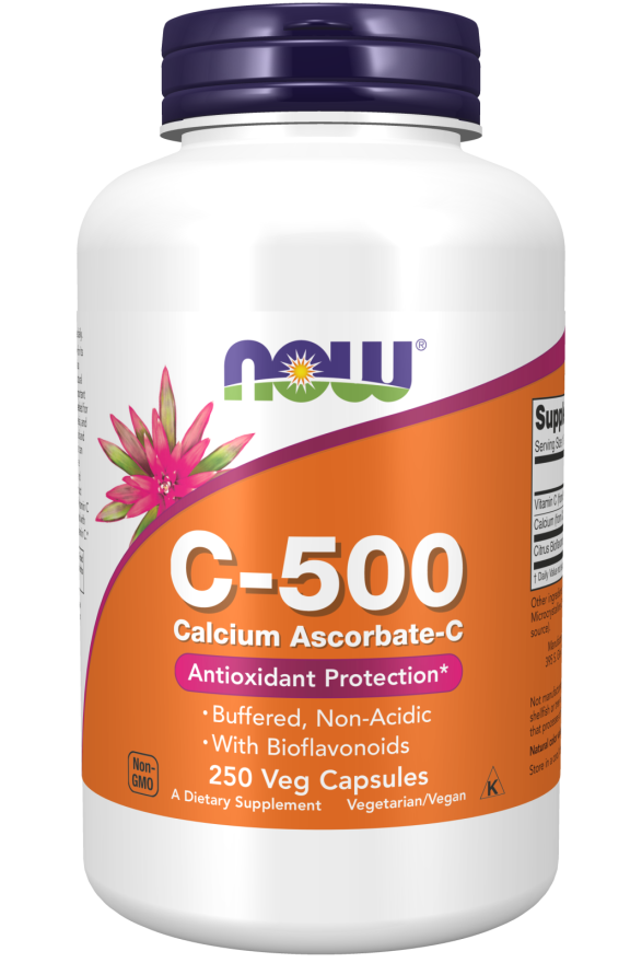 C-500+Calcium Ascorbart C, 250 caps, NOW - фото 1 - id-p116515126