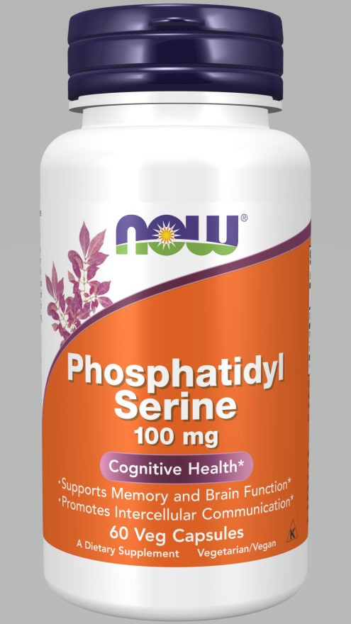 Phosphatidyl Serine 100 mg, 60 veg.caps, NOW - фото 1 - id-p116515136