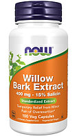 Willow Bark Extract 400 mg, 100 veg.caps, NOW