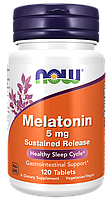 Melatonin 5 мg, 120 tabs, NOW
