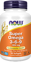 Super Omega 3-6-9 1200 mg, 90 softgels, NOW