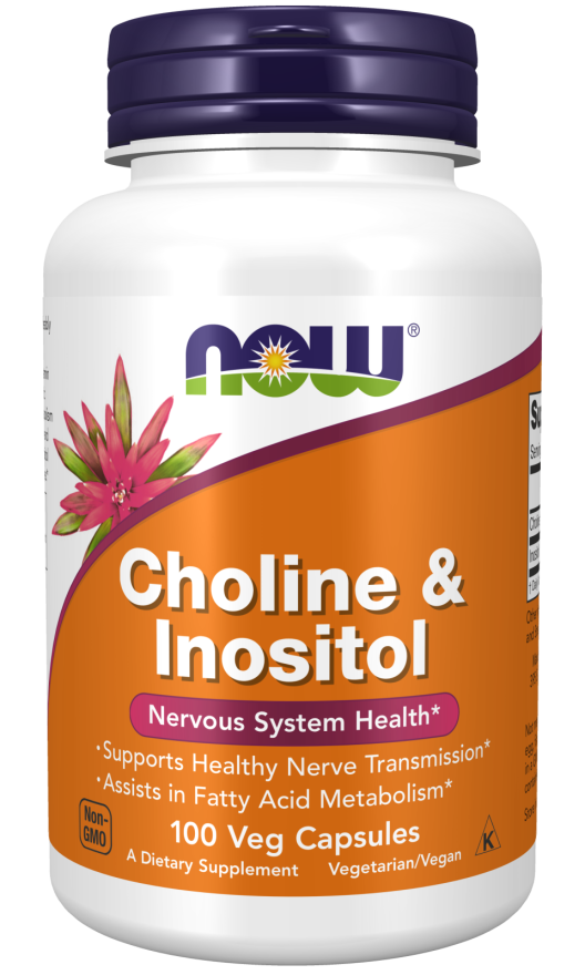 Choline&Inositol, 100 veg.caps, NOW - фото 1 - id-p116516274