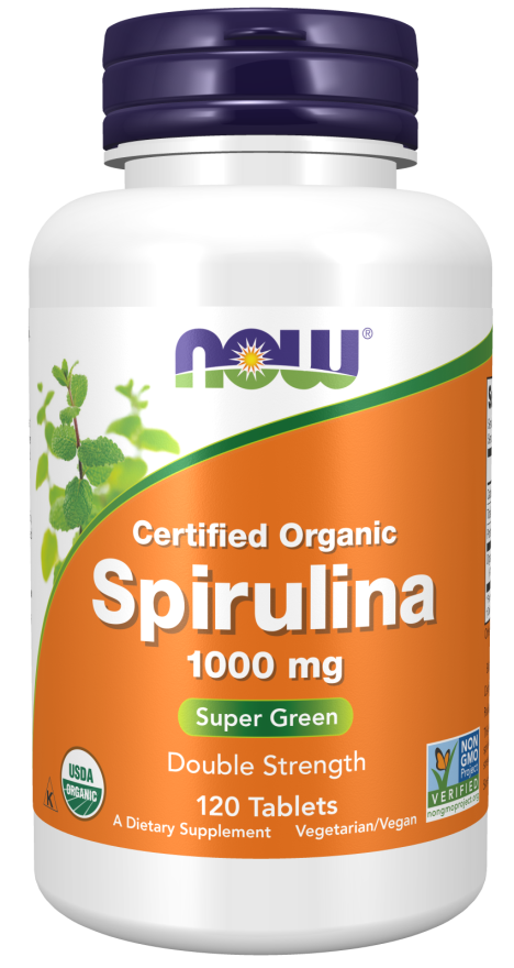 Spirullina, 1000 mg, 120 tabs, NOW - фото 1 - id-p116516292