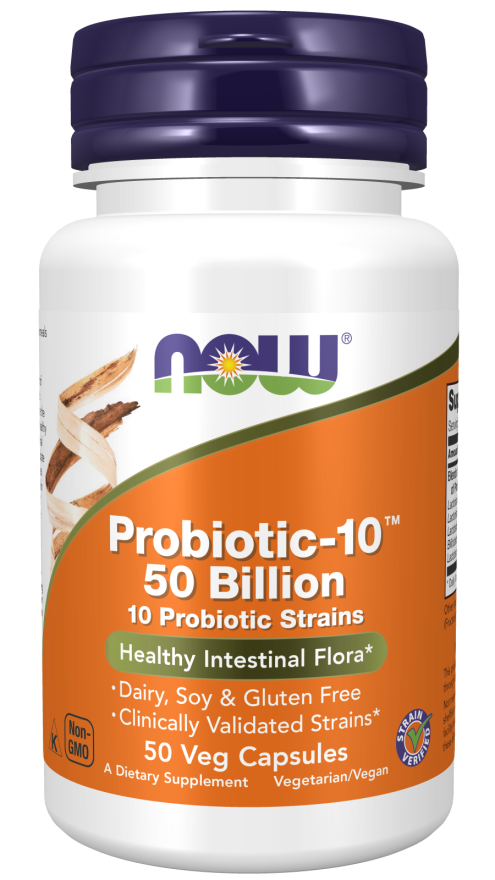 Probiotic-10 50 Billion, 50 veg.caps, NOW, фото 1