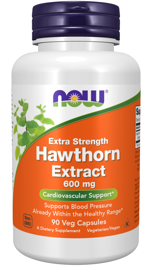 Hawthorn Extract 600 mg, 90 veg.caps, NOW - фото 1 - id-p116516358