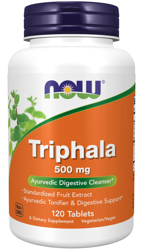 Triphala 500 mg, 120 tab, NOW - фото 1 - id-p116516362