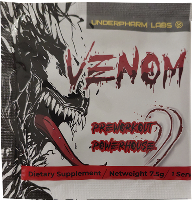 Предтренировочный комплекс Venom pre-workout, 1 порция 7.5 g, Underpharm Labs - фото 1 - id-p116516412