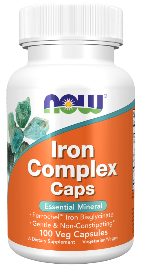 Iron Complex Caps, 100 veg.caps, NOW - фото 1 - id-p116516454