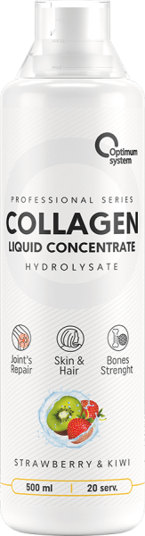 Коллаген Collagen Concetrate Liquid, 500 ml, Optimum system Strawberry & kiwi - фото 1 - id-p116516964