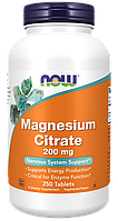 БАД Magnesium Citrate 200 mg, 250 tab, NOW