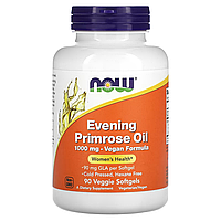 БАД Evening Primrose Oil, 1000 mg, 90 veggie softgels, NOW