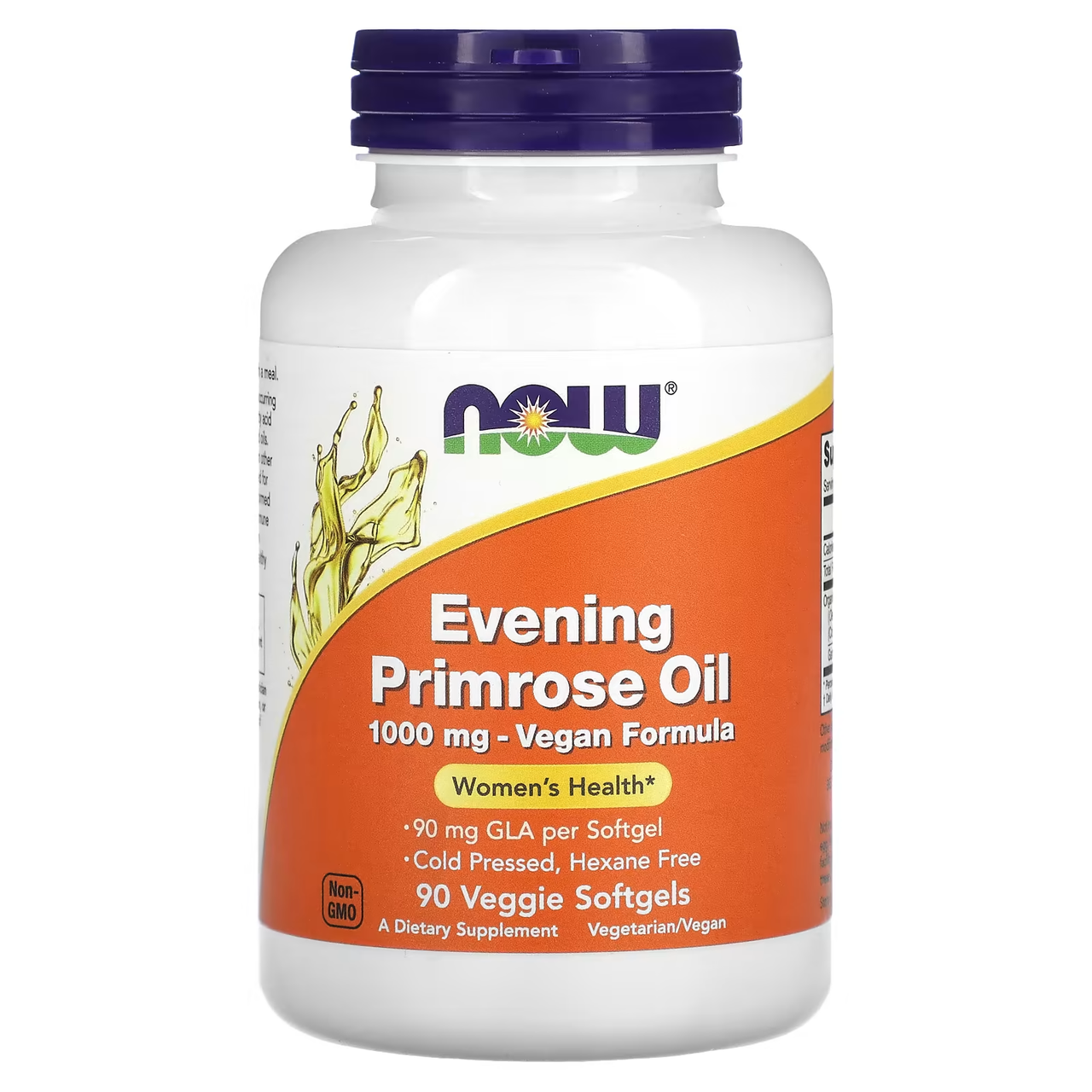 БАД Evening Primrose Oil, 1000 mg, 90 veggie softgels, NOW - фото 1 - id-p116517001